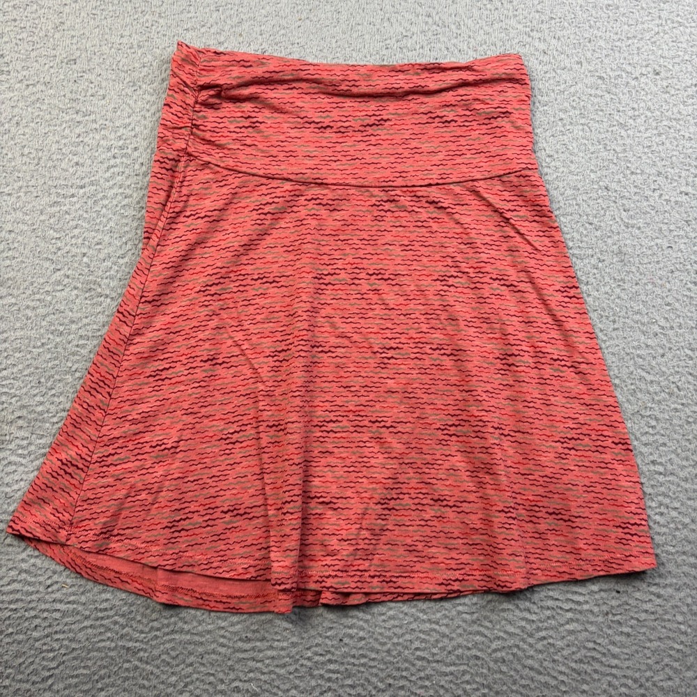 Toad Co Skirt Womens Chaka Samba Knit A Line Travel Casual Coral Red Striped XS